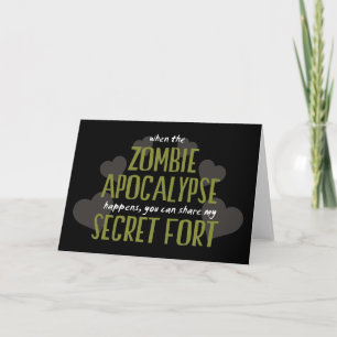 Cartes Pour Fêtes Annuelles Zombie Apocalypse Fort