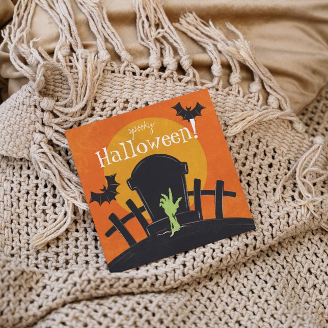 Cartes Pour Fêtes Annuelles Zombie d'Halloween (Créateur téléchargé)