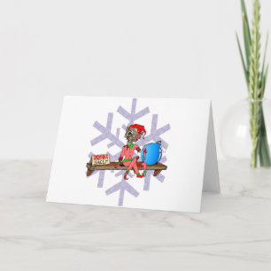 Cartes Pour Fêtes Annuelles Zombie sur une étagère