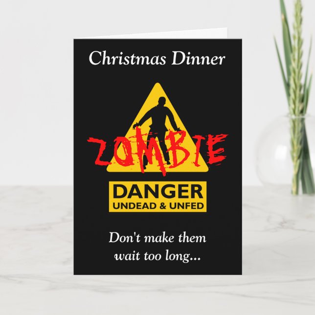 Cartes Pour Fêtes Annuelles Zombie Undead & Unfed Christmas (Devant)