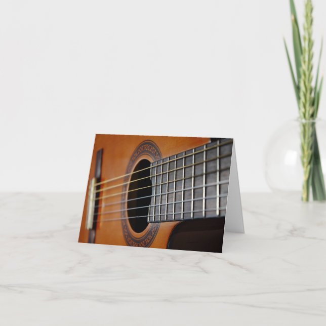Cartes pour notes blancs de guitare acoustique pou (Devant)