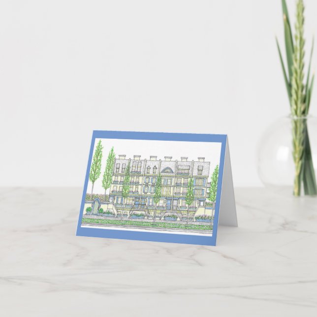 Cartes pour notes bleus de Spring City (Devant)