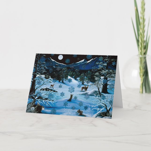 Cartes pour notes Cascade Snowflake (Devant)