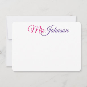 Cartes pour notes colorés pour affaires ou personn