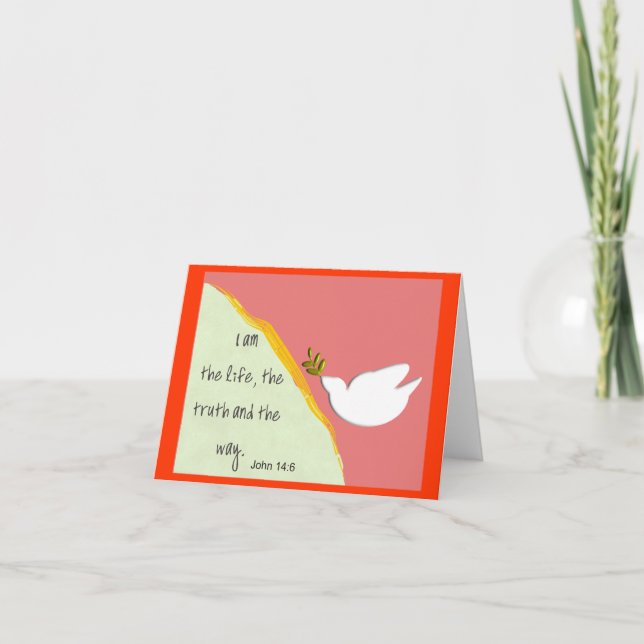 Cartes pour notes de 14:6 de John de vers de bible (Devant)