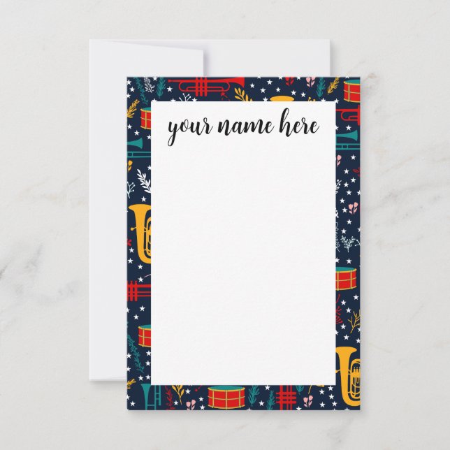 Cartes pour notes de bande de marquage personnalis (Devant)