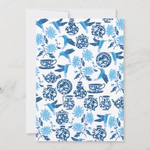 Cartes pour notes de colibris bleus personnalisés