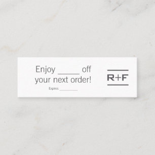 Cartes pour notes de coupon