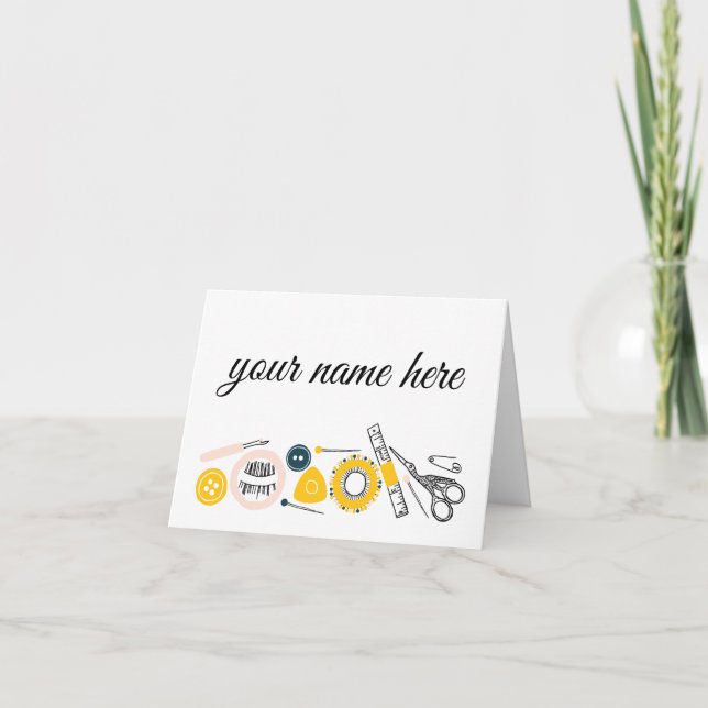 Cartes pour notes de couture personnalisés (Devant)