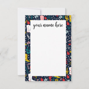 Cartes pour notes de cowgirl occidentaux personnal