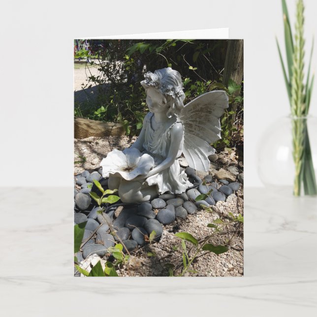 Cartes pour notes de fées de jardin (vierge à l'in (Devant)