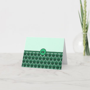 Cartes pour notes de Fleur de Lis Patterned à
