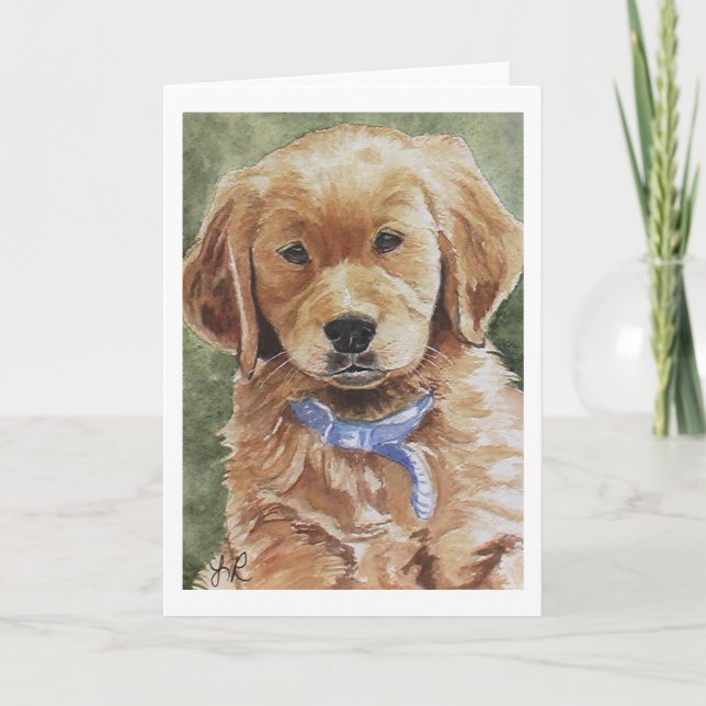 Cartes pour notes de golden retriever (Devant)