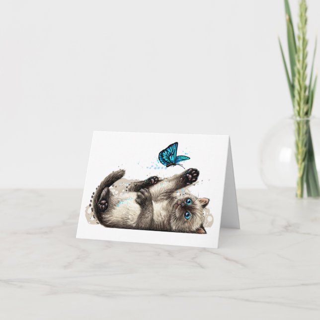 Cartes pour notes de Kitten et Butterfly (Devant)