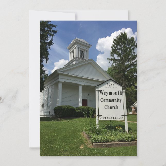 Cartes pour notes de l'église communautaire de Wey (Devant)