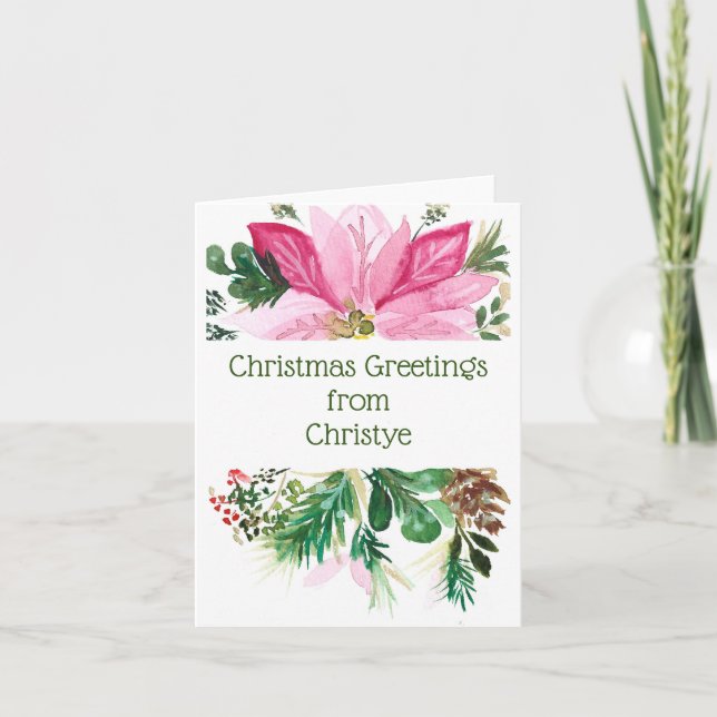 Cartes pour notes de Noël personnalisés (Devant)