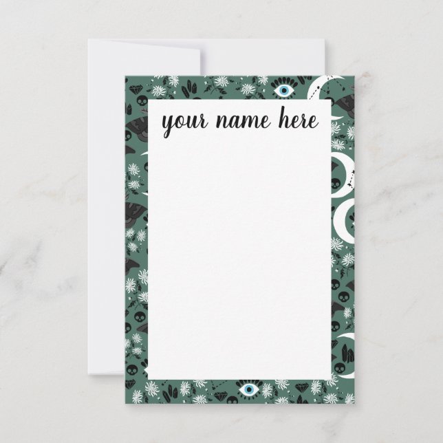 Cartes pour notes de papillons de nuit personnalis (Devant)