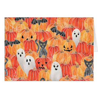 Cartes pour notes de patchs Citrouilles Éffrayants