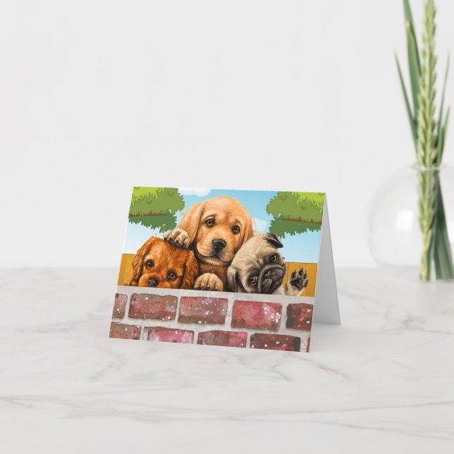 Cartes pour notes de Pups précieux (Devant)
