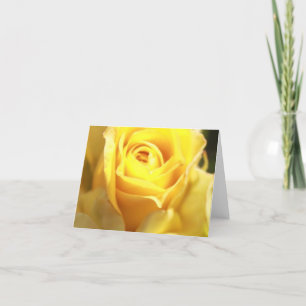 Cartes pour notes de rose jaune