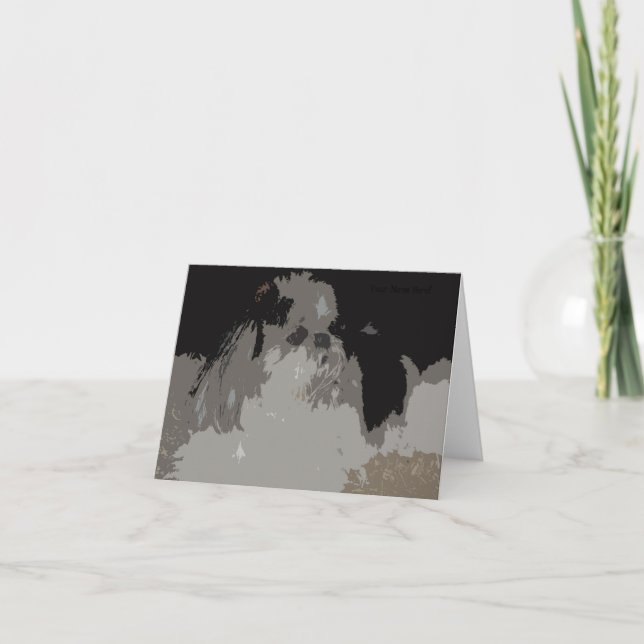 Cartes pour notes de Shih Tzu (Devant)