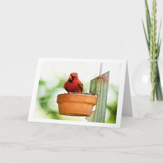 Cartes pour notes d'oiseaux de jardin (Devant)