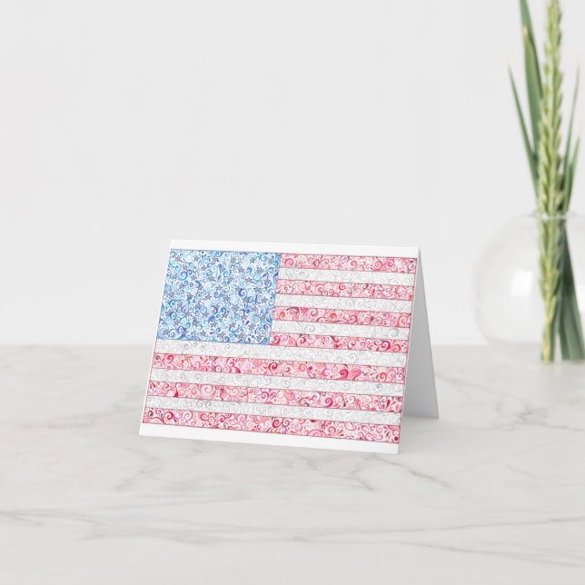 Cartes pour notes du drapeau américain (Devant)