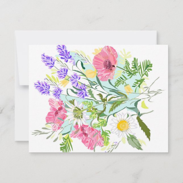 Cartes pour notes du printemps (Dos)