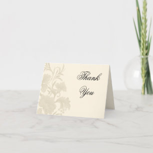 Cartes pour notes floraux de Merci de crème