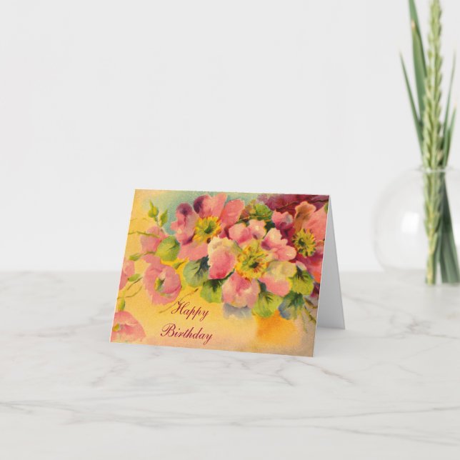 Cartes pour notes floraux fantaisistes et féminins (Devant)