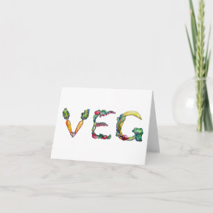 Cartes pour notes intérieurs de blanc de "Veg"