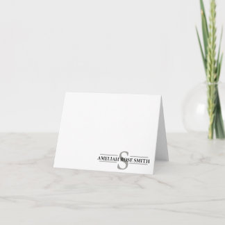 Cartes pour notes modernes de monogramme de fumée