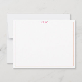Cartes pour notes monogrammes