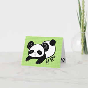 cartes pour notes paresseux de blanc de panda