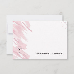 Cartes pour notes personnalisés roses