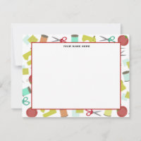 Cartes pour notes plats à couture rétro