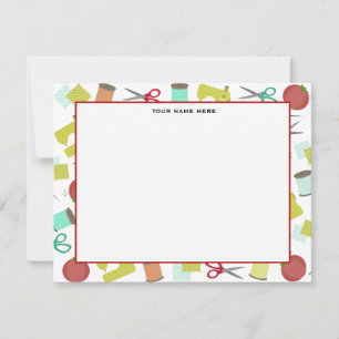 Cartes pour notes plats à couture rétro