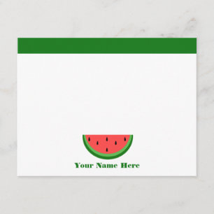 Cartes pour notes plats personnalisés par pastèque
