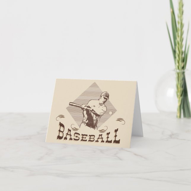 cartes pour notes vintages de baseball (Devant)