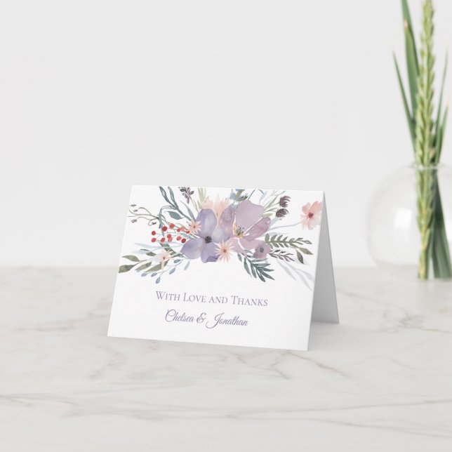 Cartes pourpres de Merci de pré de lavande (Devant)