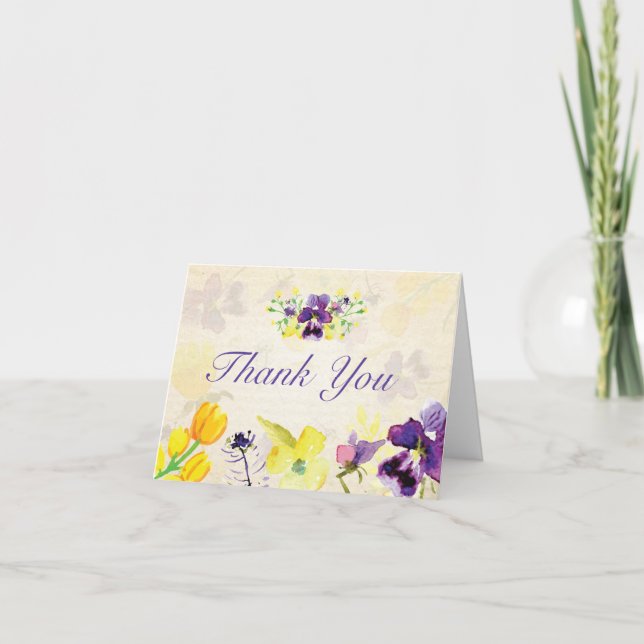 Cartes pourpres parfaites de Merci de pensées (Devant)