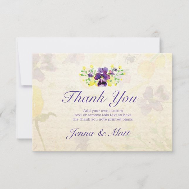Cartes pourpres parfaites de Merci de pensées (Devant)