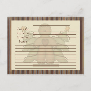 Cartes primitives pour homme en pain d'épices