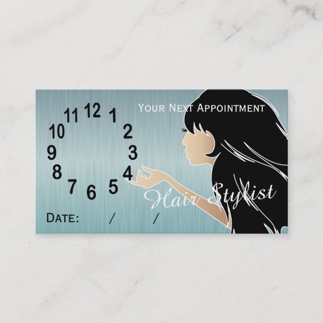 Cartes professionnelles de rendez-vous de coiffeur (Devant)