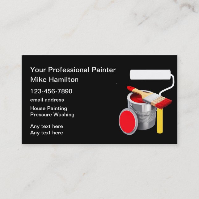 Cartes professionnelles pour peintre (Devant)