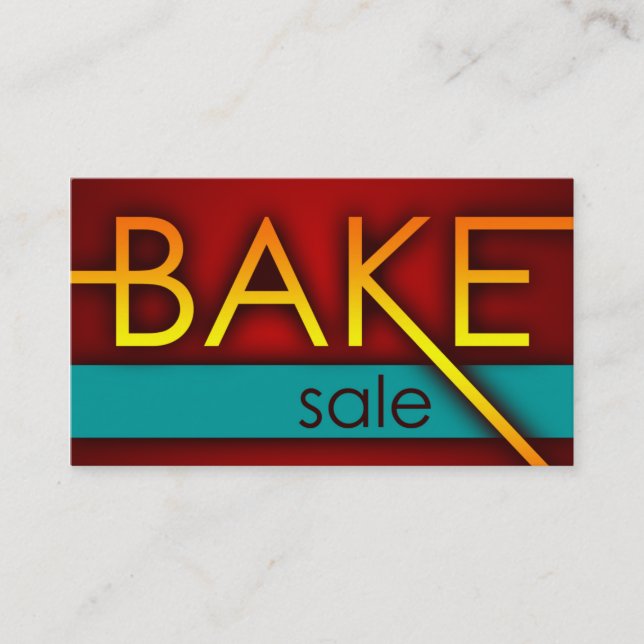 cartes promo vente de gâteaux (Devant)