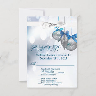 Cartes R.S.V.P. 3,5x5 Ornements Snowflakes Flacon 