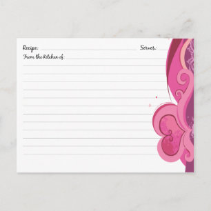 Cartes Recette Coeur mignonne