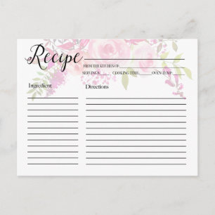 Cartes Recette Fleurs Roses