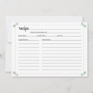 Cartes recettes